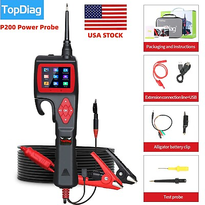 #ad TOPDIAG P200 Smart Hook Power Circuit Probe Car Analyzer 9V 30V Injector Tester $115.00