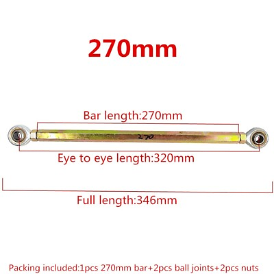 #ad Round Ball Joints 270mm M10 Steering Linkage For Motorcycle Scooter Trailer Bike $28.74