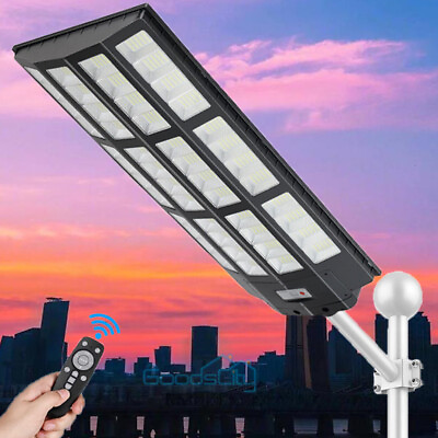 #ad Commercial Grade LED Solar Street Lights Outdoor Dusk to Dawn Solar Super Bright $119.77