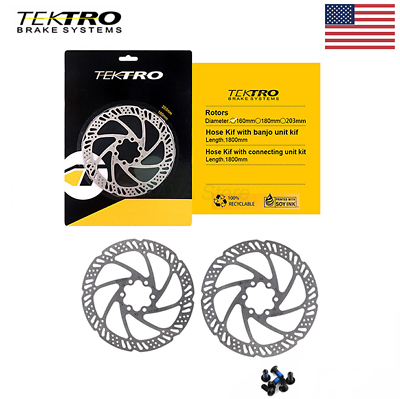 #ad #ad TEKTRO Bike Disc Brake Rotor TR160 180 24 6 Bolt with Bolts Included US Stock $14.49