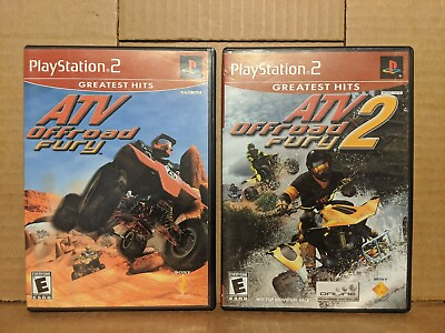 2 ATV PS2 Games: Offroad Fury 1 amp; 2 Quad Race Extreme dirt Honda kawasaki TESTED $19.95