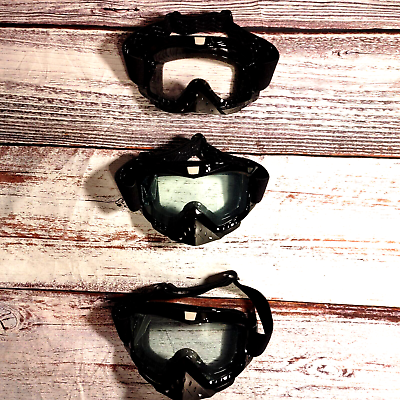 #ad LOT of 3 Pairs Safety Goggles. Eye Protect Small engine yard use Bike Riding. $35.00