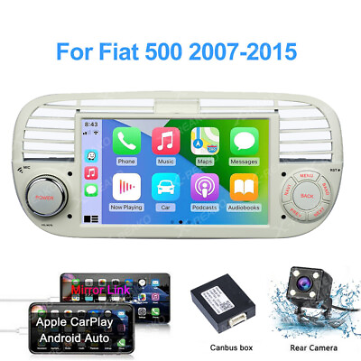 #ad #ad For Fiat 500 2007 2015 Android 13.0 Apple Carplay Car Radio GPS WIFI RDS Camera $179.99