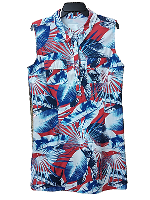 #ad #ad Reel Legends Mariner Dress Size L Patriotic Tropical Beach Cruise Resort Wear $24.99