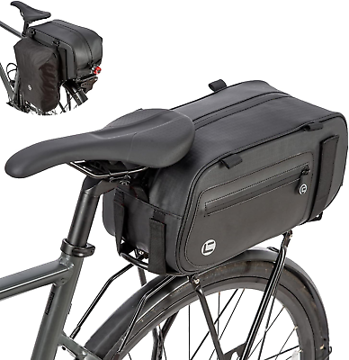 #ad #ad Bike Trunk Bag Waterproof Bicycle Rear Rack Pannier Multifunctional Cycling Carg $42.36