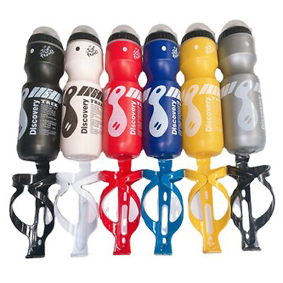 750ML Mountain Bike Bicycle Cycling Water Drink Bottle and Holder Cage US $10.17