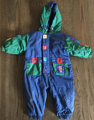 #ad #ad Gymboree Vintage 90s Hooded Jacket Snow Pants SnowSuit Race Car Boys X Small $24.50