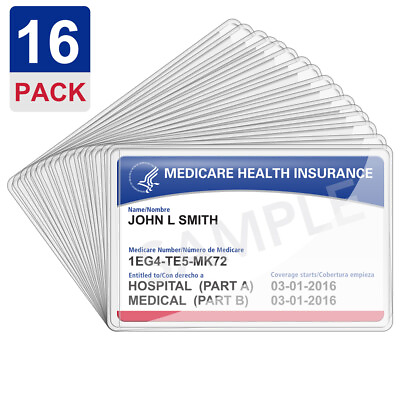 #ad Medicare Card Holder Protector Sleeves Clear PVC For Credit Card Business Card $6.64