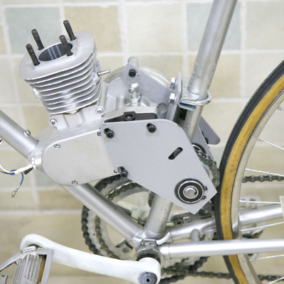 #ad 2023 2Stroke 100cc Bicycle Motor Kit Bike Motorized Petrol Gas Engine Set Silver $84.60