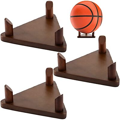 3Pack Wooden Stand Ball Storage Rack Basketball Football Baseball Holder Display $19.73