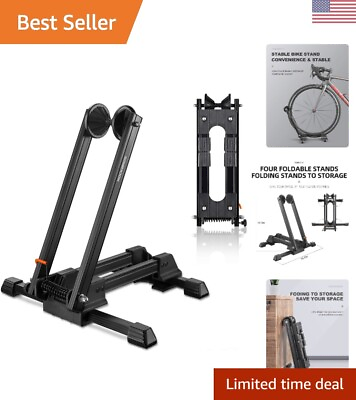 #ad Foldable Bike Stand Indoor Parking Wheel Holder for 20quot; 29quot; Bicycles Black $73.99
