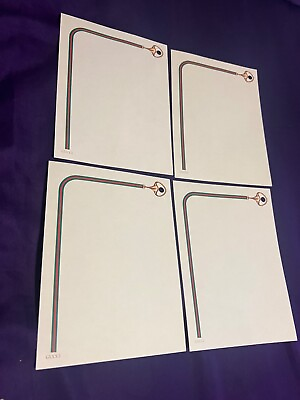 #ad Vintage Gucci Equestrian Notepad Stationary Note Paper 5 Sheets $16.95