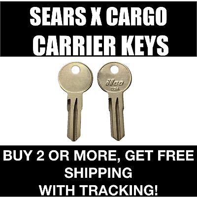 #ad #ad 2 Sears X cargo Rooftop Luggage carrier keys cut to code key codes 2802 3021 $10.49