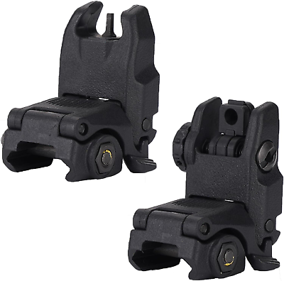 #ad #ad Front and Rear Rail Mount Flip Up AR Sights $36.99