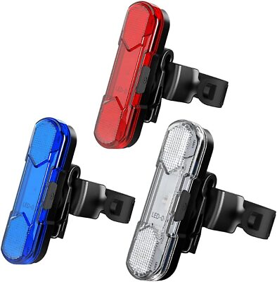 #ad #ad 2x LED USB Rechargeable Bike Tail Light Bicycle Safety Cycling Warning Rear Lamp $9.99