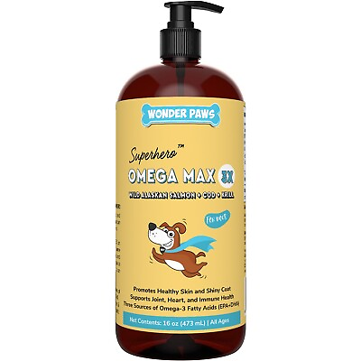 Wonder Paws Fish Oil For Dogs Omega 3 For Dogs From Alaskan Salmon Cod amp; Kril $16.95