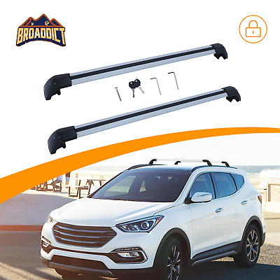 #ad Roof Racks Cross Bars For Hyundai Santa Fe Sport 2013 2018 Cargo Rack Aluminum $85.00