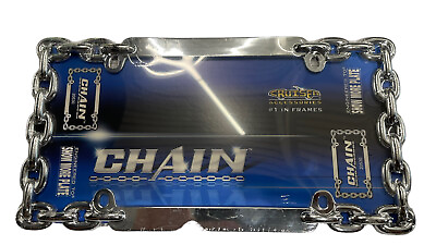#ad Cruiser Accessories License Plate Frame Chain Chrome 20530 $15.99