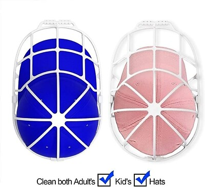 #ad White Hat Washer Baseball Cap Cleaner Machine Washing Cage Holder Frame SINGLE $6.09