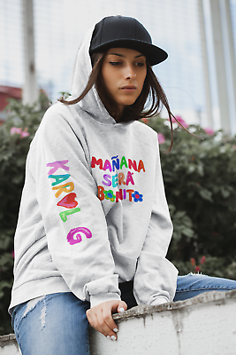 #ad #ad Karol G Hoodie Mañana sera bonito Reggaeton Merch Logo Urban Sexy $37.99