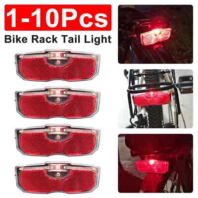 #ad Waterproof LED MTB Bike Rack Tail Light Bicycle Rear Seat Reflective Taillight $70.98