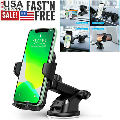 #ad Universal Car Mount Phone Holder Dashboard Windshield Fits All devices 3.0quot; 6.5quot; $7.88