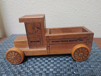 #ad Ryder Truck Rental Wood Truck by Logomobile 1989 Collectible Novelty $17.50