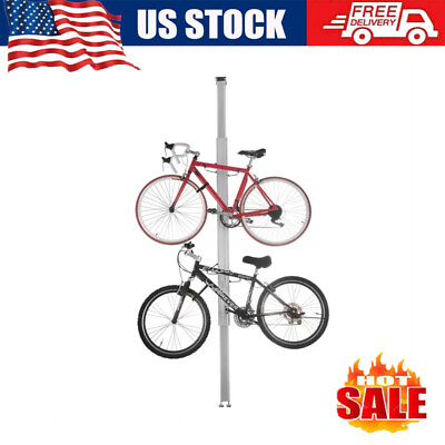 #ad Cycle Aluminum Bike Stand Bicycle Rack Storage Display Organizer Holds 2 Bicycle $73.58