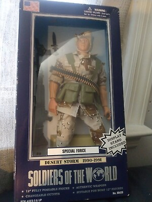 #ad Soldiers Of The World SPECIAL FORCE DESERT STORM NIB Rare 1998 Cool Accessories $49.00