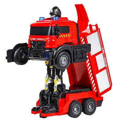 #ad #ad Kidplokio 2 in 1 Transforming Toys Robot Fire Truck RC Car Boys Ages 6 and Up $31.57