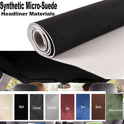 #ad Automotive Suede Headliner Fabric Foam Backed Easy Recover Car Roof Lining $18.99