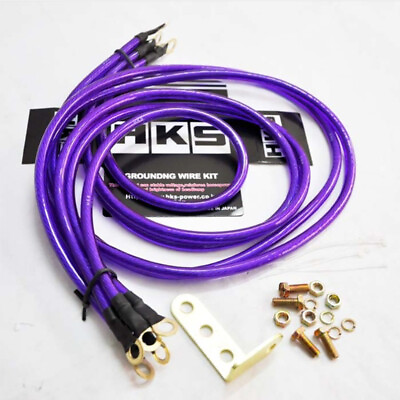 #ad Purple Car Universal 5 Point Grounding Wire Earth Cable System Modification Kit $29.02