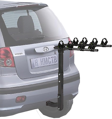#ad 4 Bike Hitch Rack with 2quot; Hitch Receiver 140LBS Capacity Foldable Hanging Bicyc $115.36