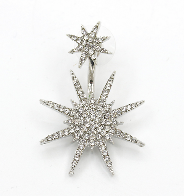 1 Pair Women#x27;s Crystal Rhinestone Pendant Six Pointed Star Accessories $4.44