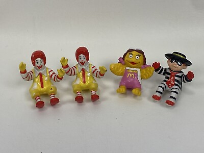 #ad McDonalds Happy Meal Carnival Ronald Hamburglar Birdie Bike PVC Toy Figures 1990 $19.99