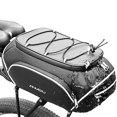 #ad Bicycle Rear Seat Bag Waterproof Cycling Bike Rack Trunk Cargo Bag MTB Bike $57.39