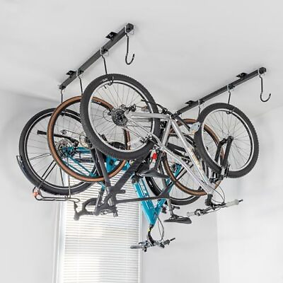 #ad Teal Triangle G Bike Ceiling Mounted Bike Rack Indoor Garage Storage for up $151.88