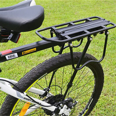 #ad Universal Cycle Mountain Bike Rear Rack Adjustable Alloy Carrier Seat Bracket $25.95