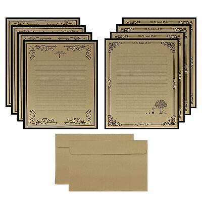 #ad Total 72PCS Vintage Design Stationary Paper and Envelope Set 48 Lined Lette $14.60