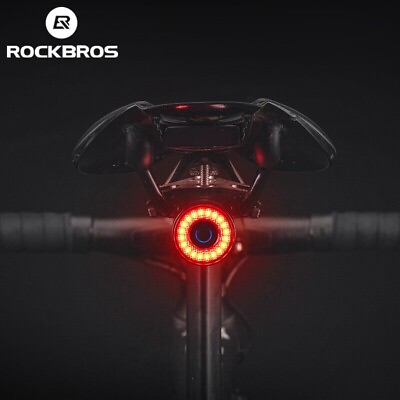 #ad #ad ROCKBROS Bike Smart Taillight Auto Brake Sensing Rear Light Type C Charging LED $16.99