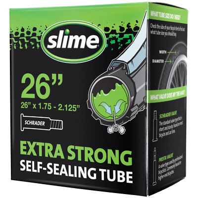 #ad Slime Extra Strong Self Sealing Bicycle Tube Schrader 26quot; X 1.75 2.125quot; Bike In $12.76