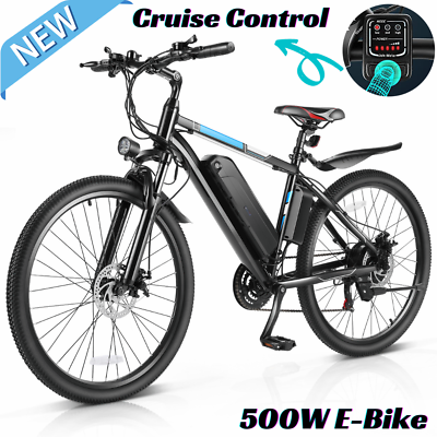 #ad #ad 500W Electric Bike for Adults Commuter Ebike 26quot; Electric Mountain Bicycle 20MPH $516.99
