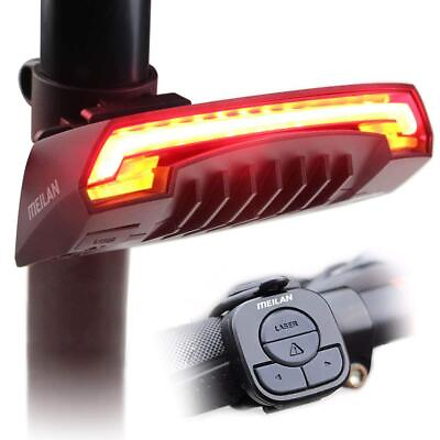#ad MEILAN X5 Smart Bike Tail Light with Turn Signals and Automatic Brake Light W... $52.73