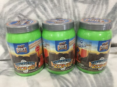 #ad Construction Zone PLAY DIRT .75 lb Clean Dirt for Burying Digging Fun Lot of 3 $14.84