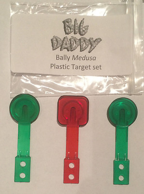 #ad Transparent Stationary Target set for for Bally Medusa pinball machines $19.48