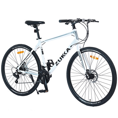 #ad 21 Speed Hybrid Bike Disc Brake 700C Road Bike City Bicycle for Men Women#x27;s $289.99