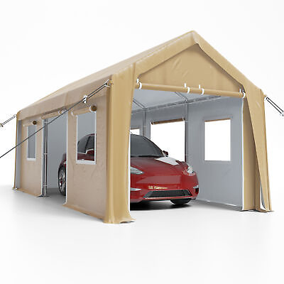 #ad 10#x27;x20#x27; Carport Canopy Carport Shelter Garage Heavy Duty Outdoor Party Shed Tent $409.90