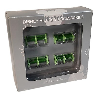 #ad Disney Village Holiday Collection Main Street Accessories 4 Green Park Benches $33.99