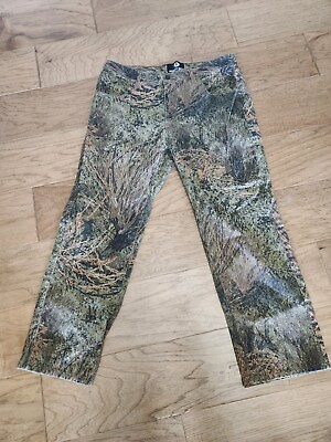 #ad VTG Mossy Oak Denim Jeans Men#x27;s Size 36x30 Woodland Camo Hunting $23.99