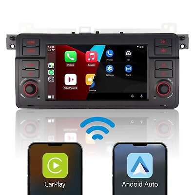 #ad Car Stereo for BMW E46 3 series CarPlay Android Auto High power output Bluetooth $121.99